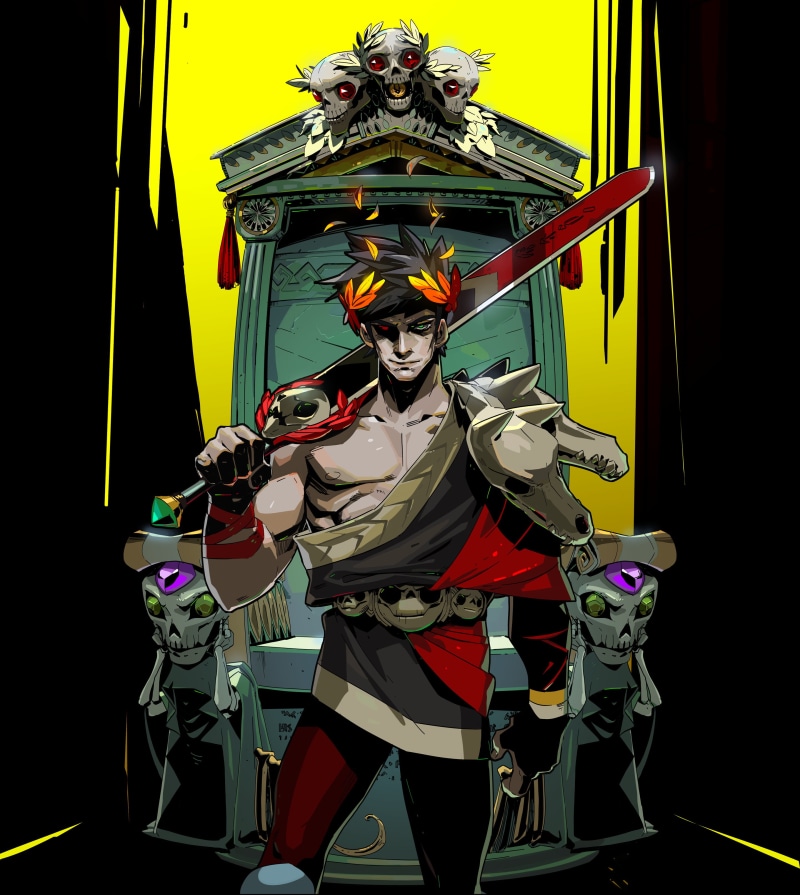 video games, sword, Hades (Game), Greek mythology, Zagreus (Hades), video game art, 2K, weapon, artwork, digital art, video game characters, Supergiant