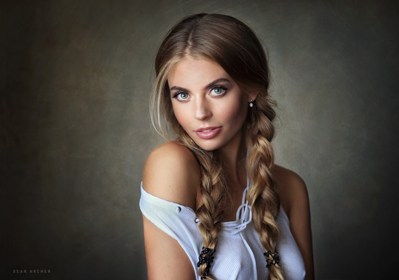 beauty, adult, studio shot, modern, young adult, glamour, pigtails, women, beautiful woman, headshot, long hair, indoors, hairstyle, human face, blonde
