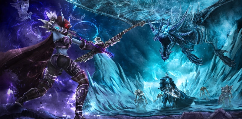 World of Warcraft, heroes of the storm, archer, 5K, Sylvanas Windrunner, dragon, undead, Lich King