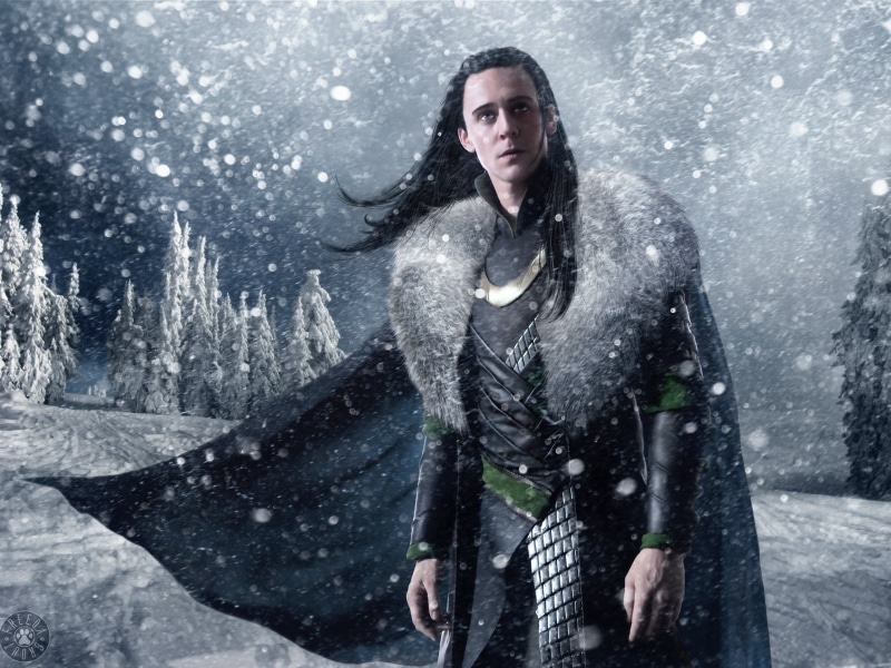 tom, movie, hiddleston, comics, long, fan, loki, snow, cgi, thor, marvel, 2K, artwork, hair, art, trees, armour