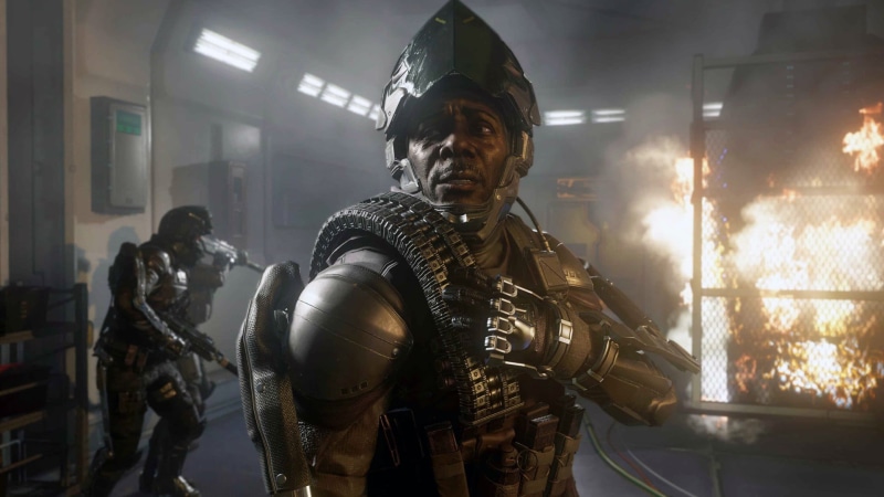 clothing, uniform, conflict, art and craft, man, weapon, security, Call of Duty, aggression, Call of Duty: Advanced Warfare, armour, indoors, sculpture
