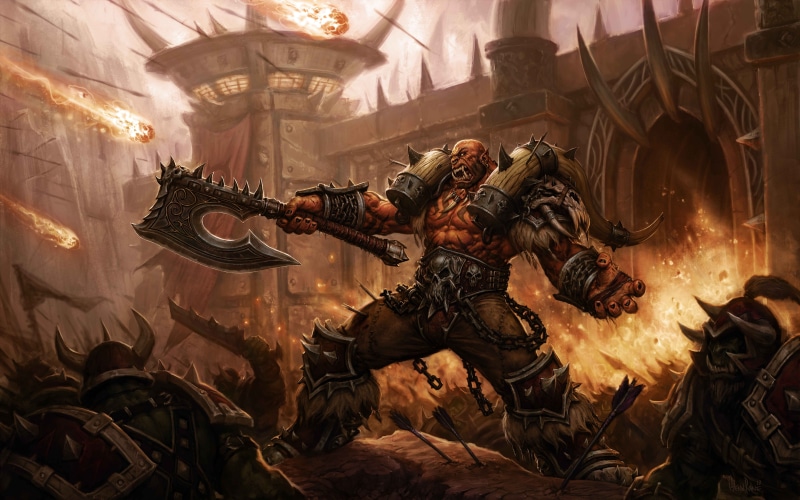 Siege Of Orgrimmar, animated, illustration, dota, 8K, axe, World of Warcraft, Artwork