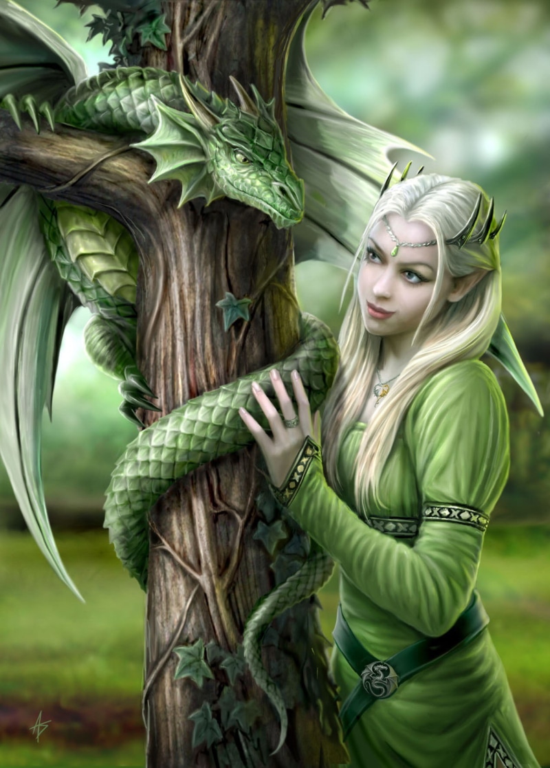 women, hairstyle, plant part, blond hair, green color, trees, young women, young adult, portrait, standing, plant, beauty, outdoors, elves, leaf, adult
