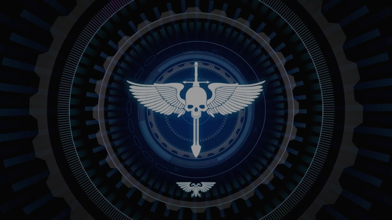 WH40K, creativity, ceiling, skull, circle, illuminated, shape, sword, geometric shape, Warhammer, patriotism, Space Hulk: Deathwing, no people, building