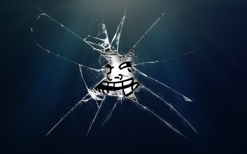funny, troll, glass, broken glass, 1080P, broken
