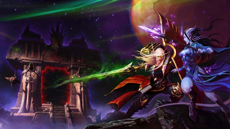 fantasy, Blood Elf, blood, art, elf, hd, world of warcraft, warcraft, 1080P, draenei, 1920x1080 px, fantasy art, Warrior, px, world, x