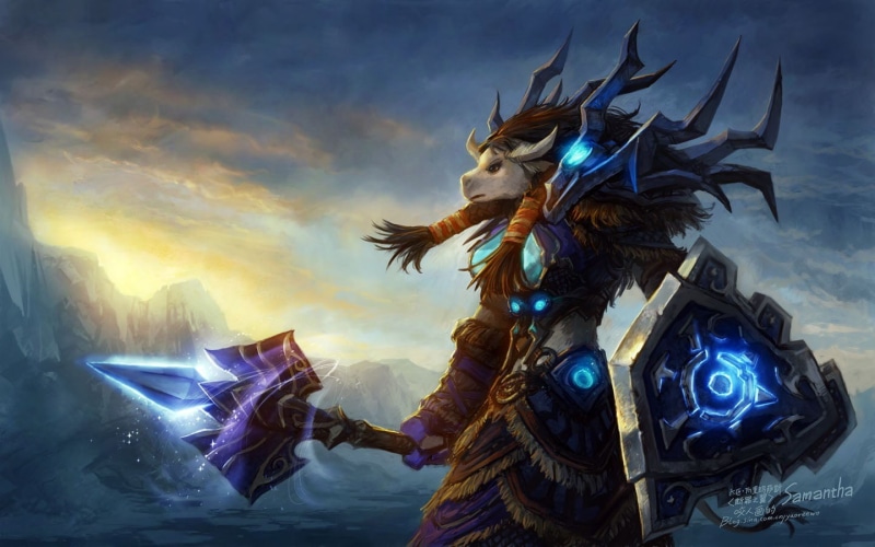 fantasy, costume, one person, disguise, adult, architecture, mask, video games, cloud - sky, Taurens, creativity, sky, Yaorenwo, World of Warcraft, unrecognizable person