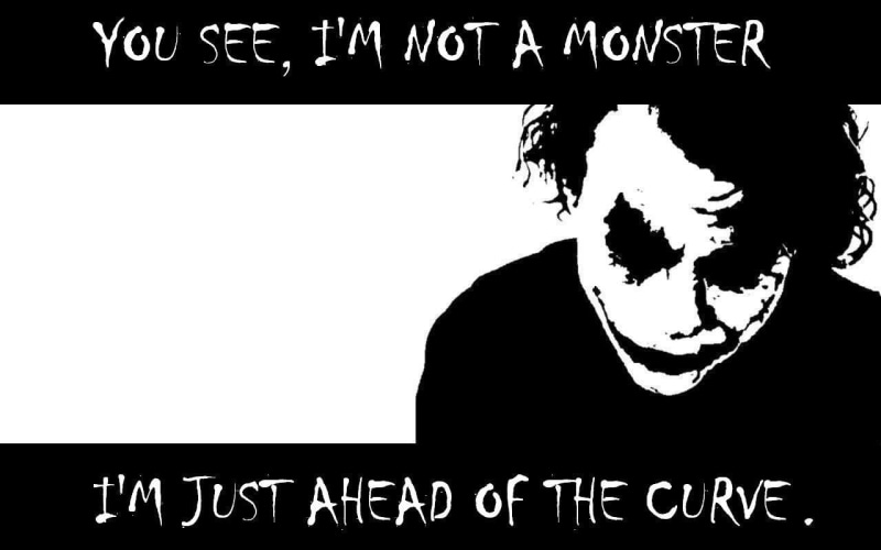 silhouette, number, capital letter, one person, real people, close-up, representation, ledge, The Dark Knight, Joker, western script, 720P
