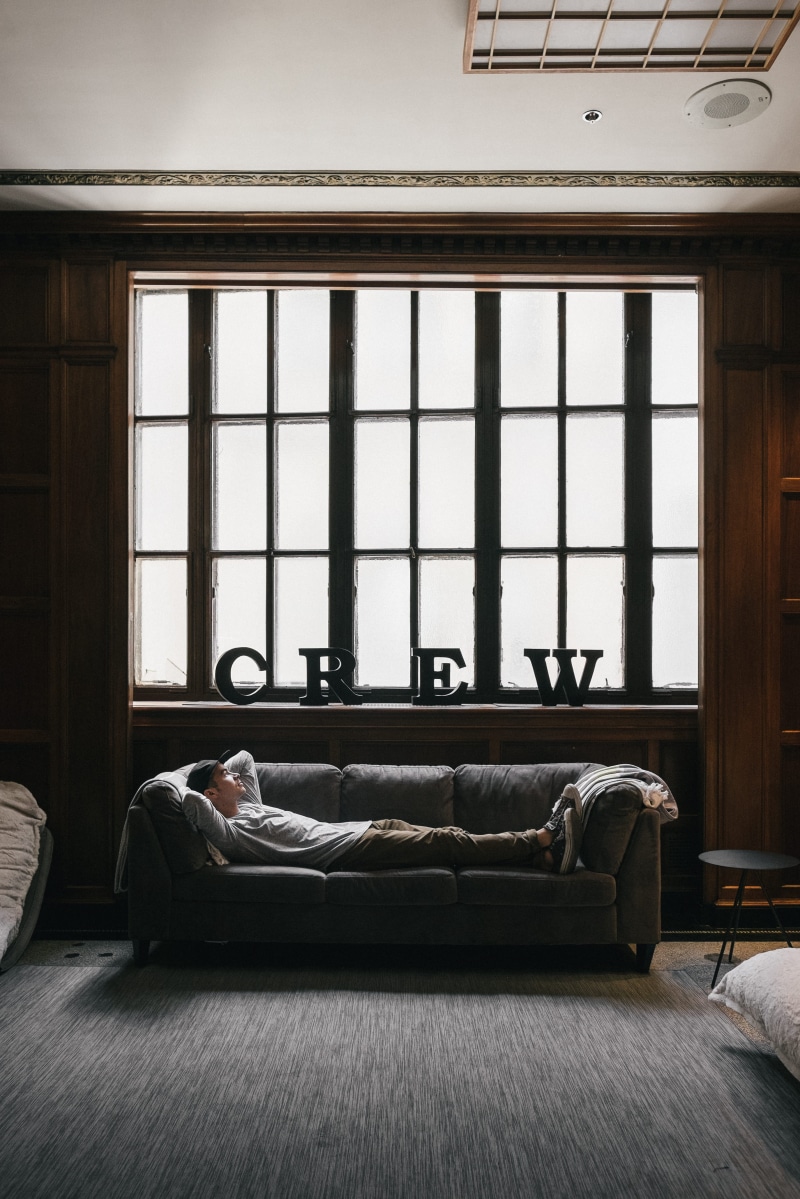 relaxed, relax, laying, bedroom, couch, near, men, sofa, thought, cozy, relaxation, bed, thinking, photo, architecture, window light, day, sleeping, full length