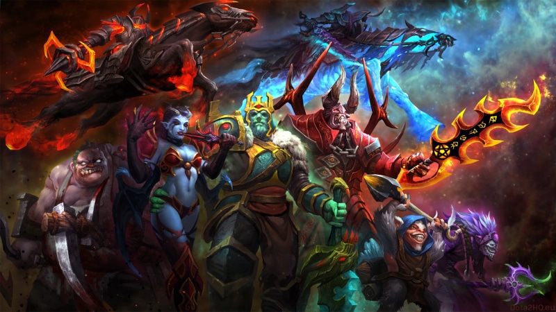 Shadow Priest, Pudge, female likeness, Meepo, fire - Natural Phenomenon, illustration, flame, Dota 2, heroes, color Image, representation, Lucifer, celebration