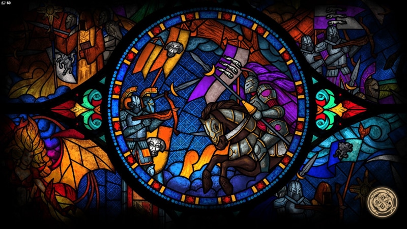 heroes of might and magic, flag, 1080P, knights, battle, priest, stained glass, banner, beauty, armor, the game, art, monster, glass, heroes, heroes of might and magic 7