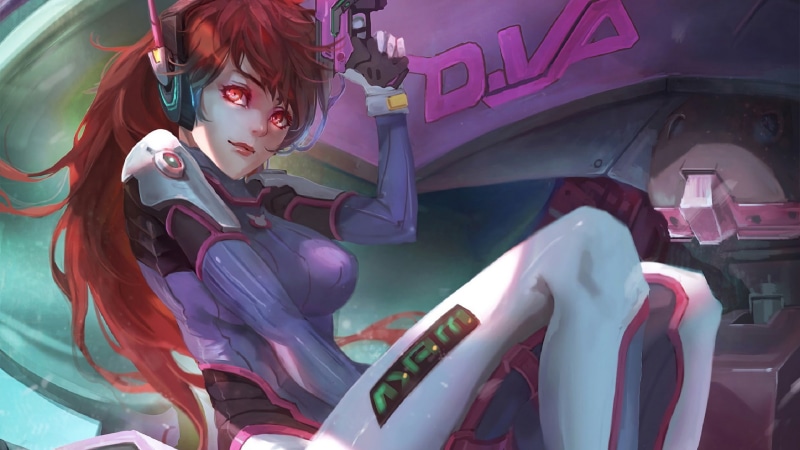 artwork, hd, va, digital, Overwatch, Tight Clothing, 1080P, tight, Video Games, art, digital art, D.Va (Overwatch), technology, video, clothing, d, x