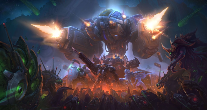 night, glowing, StarCraft Heroes, 4K, aggression, business, Heroes of the Storm, heat - temperature, group of people, occupation, food, 5K, real people