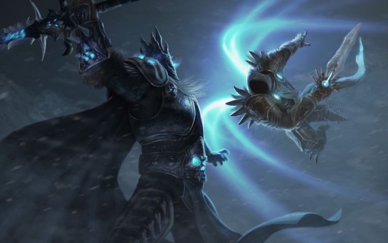 heroes of the storm, creativity, arts culture and entertainment, digital, underwater, nature, Arthas, illuminated, holding, sculpture, animals in the wild