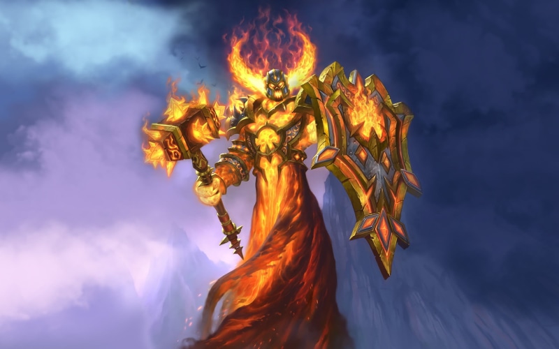 outdoors, god, cloud - sky, sky, illuminated, beauty in nature, dusk, flame, Hearthstone, gold, creativity, representation, digital, no people, motion