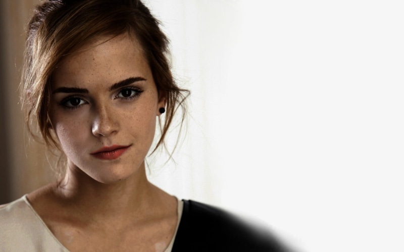 watson, beauty, beautiful woman, hairstyle, young adult, looking at viewer, human body part, emma, studio shot, looking at camera, Emma Watson, close-up
