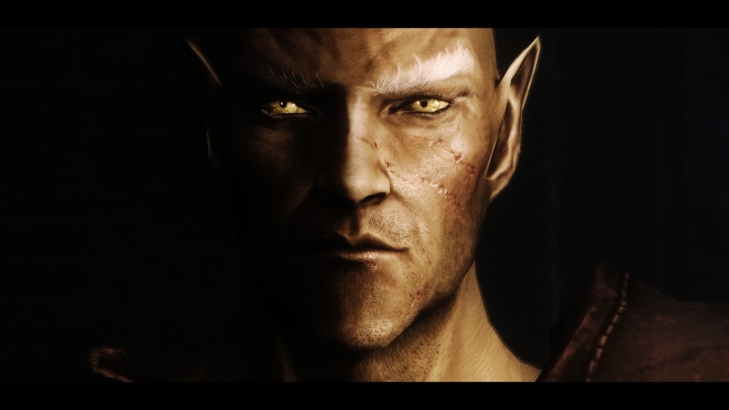 1080P, eyes, skyrim, games, video, yellow, high, rpg, elder, scrolls, elf, elves