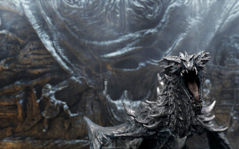 dragon, 1080P, video games, skyrim, hd, scrolls, elder