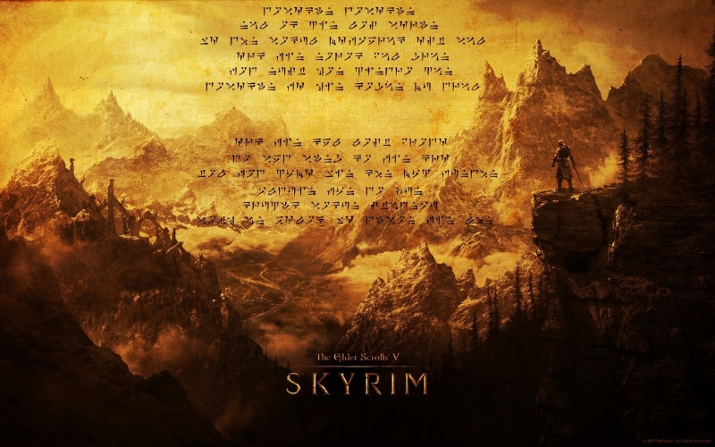 history, nature, dragonborn, communication, video games, representation, paper, The Elder Scrolls V: Skyrim, western script, script, sign, 1080P, The Elder Scrolls