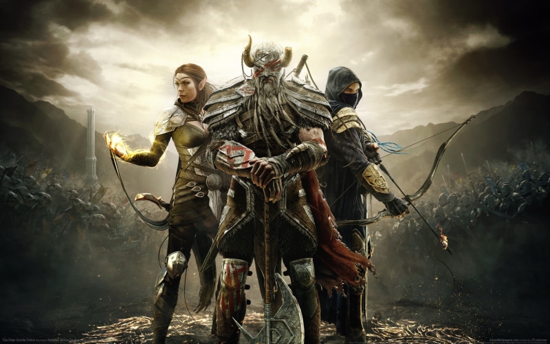 online, 2K, scrolls, illustration, game, elder, The Elder Scrolls Online, Video Game, characters, s
