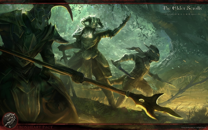  underwater, elder, sea, 1080P, animal, vertebrate, sea life, transfer print, fantasy weapon, school of fish, digital, The Elder Scrolls Online