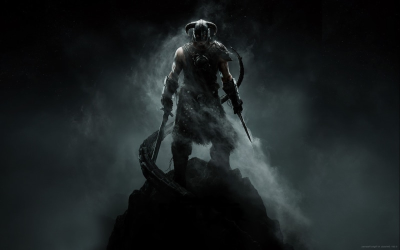 night, young adult, full length, smoke - physical structure, black background, sculpture, Dovahkiin, dragon, studio shot, human representation, Dark, representation