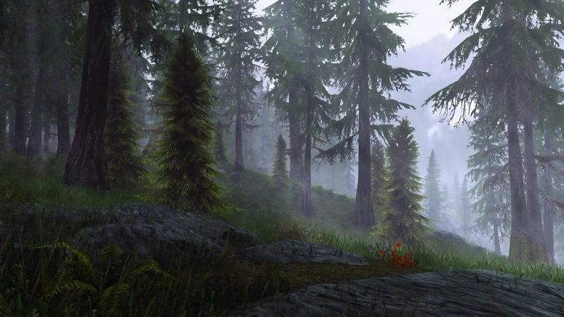 4K, landscape, screen shot, nature, video games, The Elder Scrolls V: Skyrim