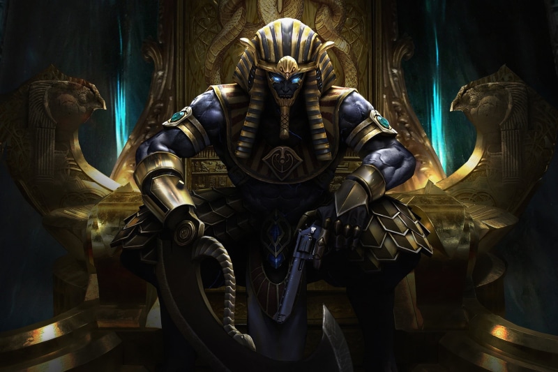 Egypt, Ares, God, Fantasy, Revolver, by Ares, Horus, Egyptian Pharaoh, 1080P, The throne, Fiction, Art