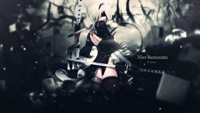digital composite, technology, people, women, sitting, nature, Nier: Automata, text, motorcycle, toy, mode of transportation, selective focus, motion, Yonah (Nier)