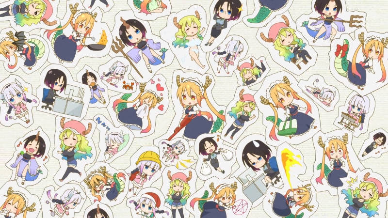 Elma Jouii (Kobayashi-San Chi no Maid Dragon), Lucoa (Kobayashi-san Chi no Maid Dragon), Tohru (Kobayashi-san Chi no Maid Dragon), Kanna Kamui (Kobayashi-san Chi no Maid Dragon)