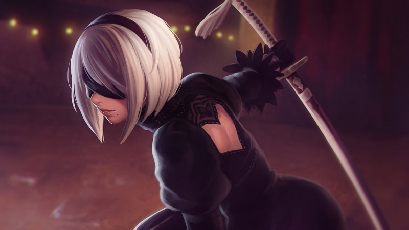 Nier: Automata, combat sport, young Adult, people, 2B (Nier: Automata), one Person, woman, aggression, sword, girls, females, fashion, holding, halloween