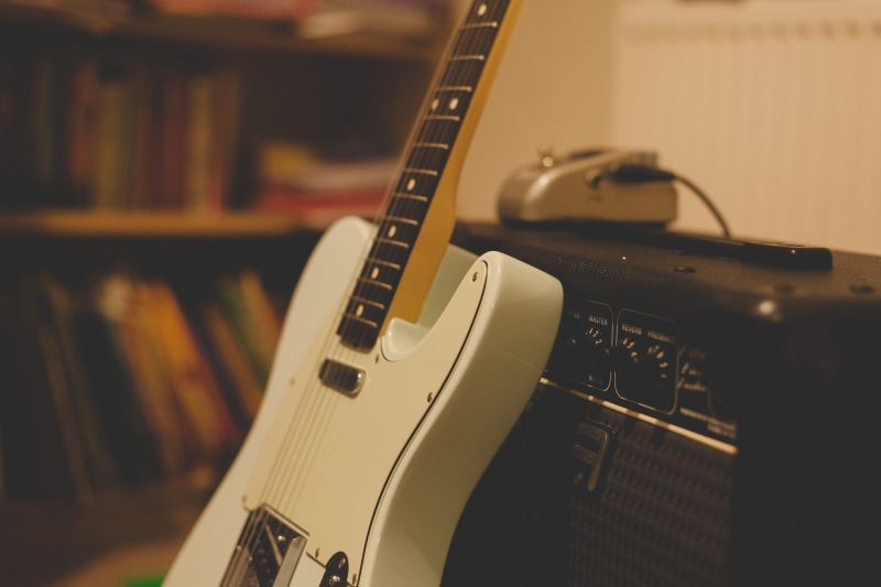 fender, musical instrument, no people, 5K, musical equipment, amplifier, guitar, communication, telecaster, retro styled, still life, focus on foreground