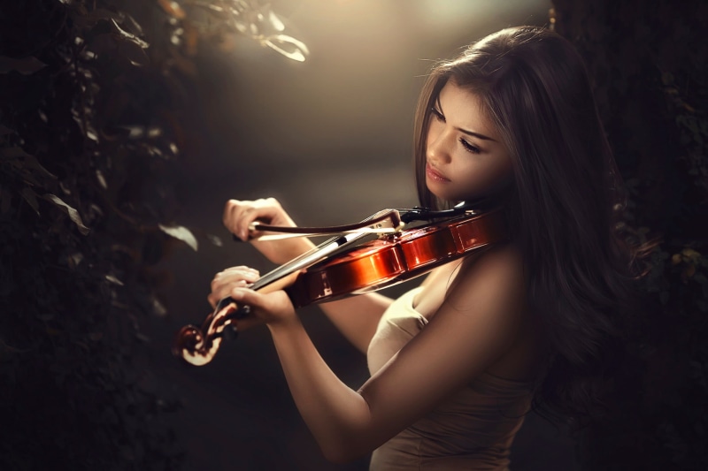 playing, beautiful, beautiful woman, young Adult, classical Concert, cute, illustration, beauty, people, portrait, bow, musical Instrument, adult, musical Instrument String
