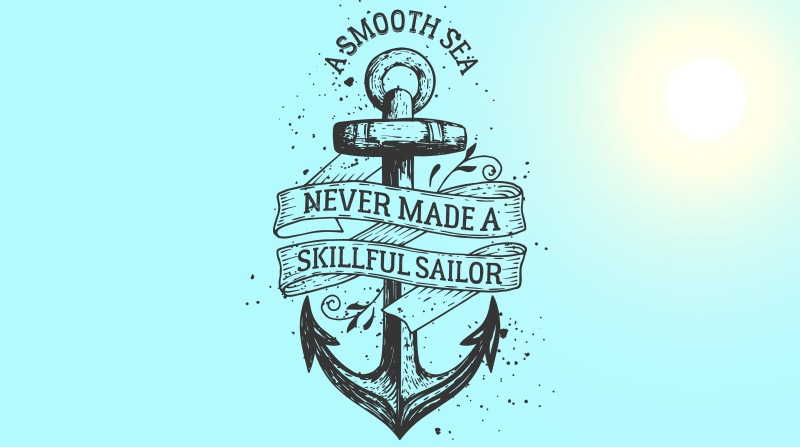 emotion, text, 8K, colored background, sea, indoors, no people, logo, western script, Sailor, skillful, Quote, copy space, sky, blue, motive, Typography