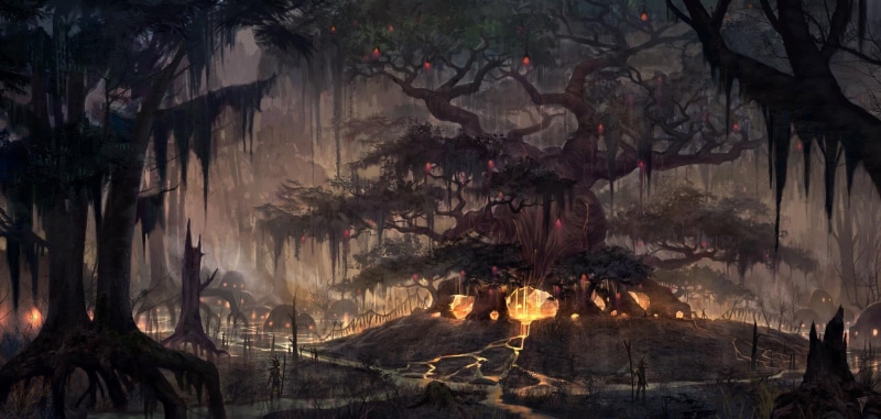 green, branch, nature, outdoors, burning, smoke - physical structure, illustration, video games, heat - temperature, tree, growth, artwork, fantasy art
