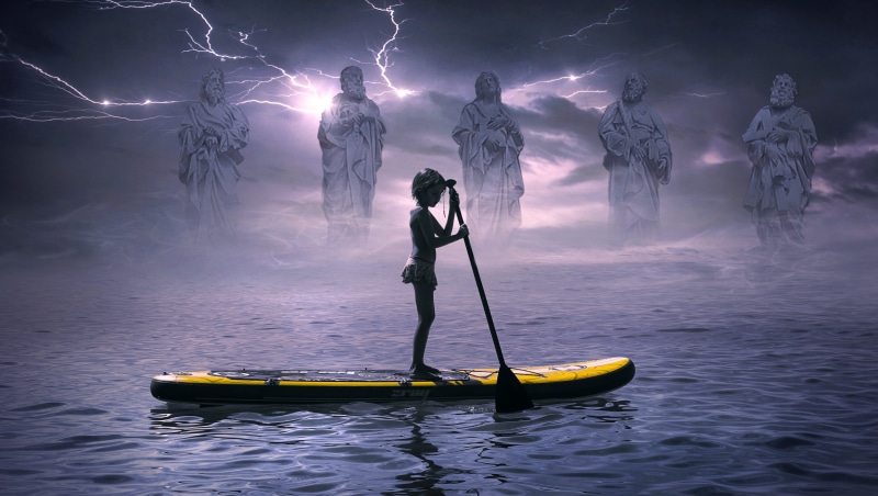 tranquil scene, child, mysterious, mood, composing, statues, landscape, nature, magic, black, weird, scene, warning sign, photo montage, yellow, men, atmosphere