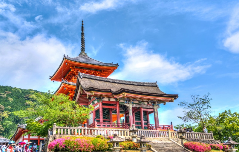 tourism, white, nature, belief, clouds, famous, Japanese, low angle view, travel destinations, travel, tree, pagoda, water, wood, marquee, Heritage, plant