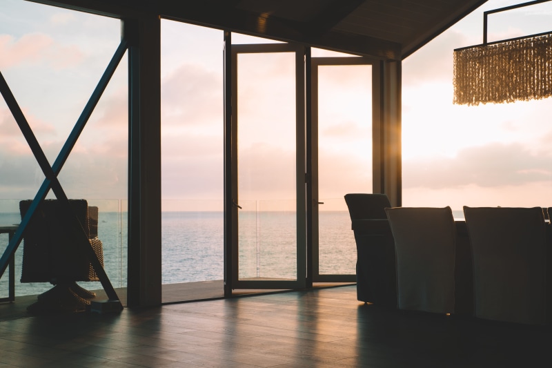 united states, beside, ocean, 5K, laguna beach, wooden, floor, door, glass, building, furniture, wood, glass - material, flooring, scenics - nature, transparent