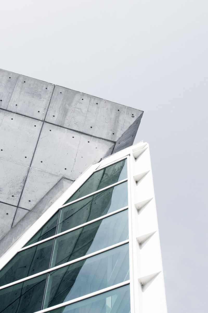 concrete, panels, architecture, nature, futuristic, sky, 4K, residential, alternative energy, low angle view, skyscraper, low, outdoors, rise, office building exterior
