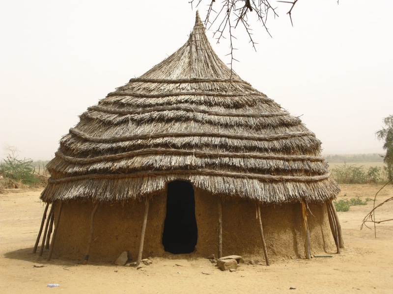 nature, daytime, hut, cultures, 1080P, tree, thatched roof, white clouds, day, straw, travel Locations, country, sand, white, outdoors, architecture And Buildings