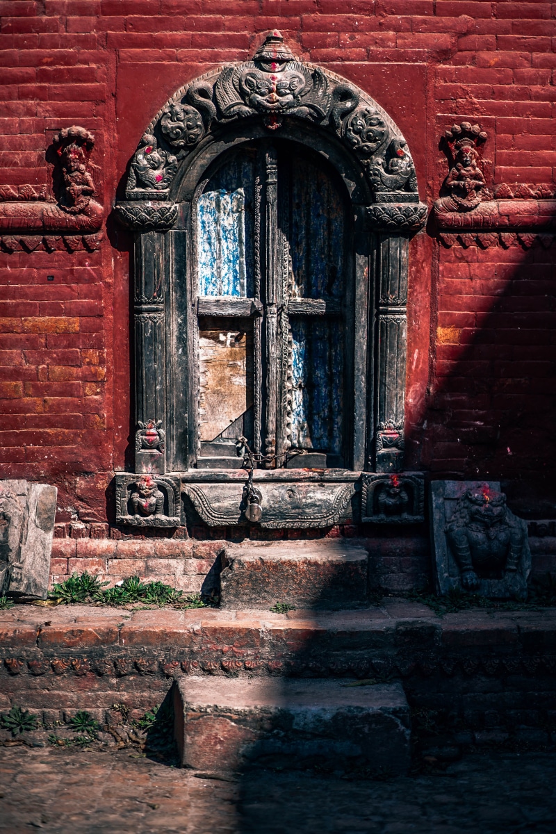 the past, blue, concrete, wooden, ancient, house, building Exterior, door, stone, wall - Building Feature, 5K, gray, outdoors, closed, Aged, entrance