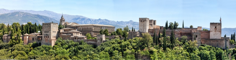 old, scenics - nature, daytime, village, built Structure, andalusia, stone material, the past, europe, surrounded, panoramic, mountain, aerial, outdoors