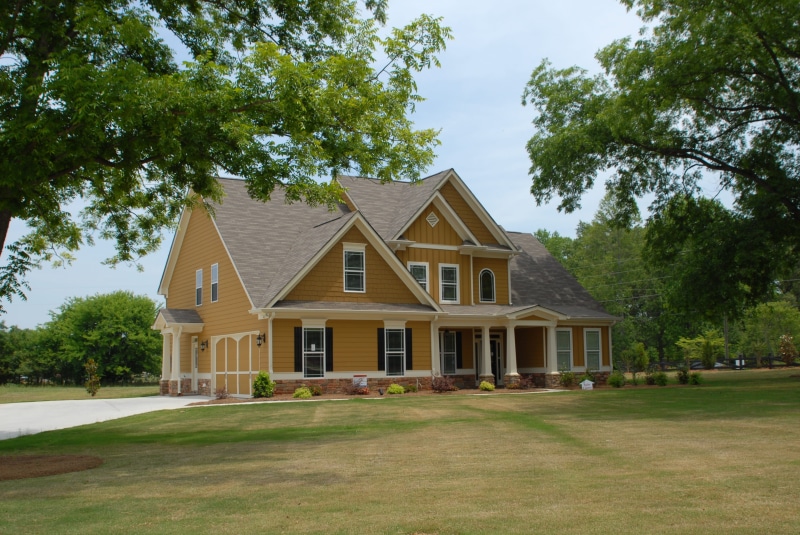 realty, daytime, field, surrounded, dwelling, brown, suburban, wood, real estate, building exterior, storey, plant, for sale, suburbs, house, time, builder