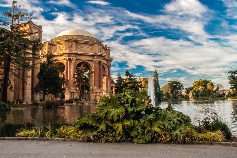 tree, scenic, tourist, dome, street, belief, architectural column, monument, gate, building, religion, cloud - sky, area, plant, san, cityscape, francisco