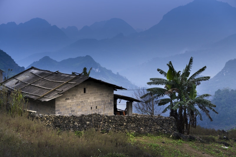 poor, curve, vietnam, sky, natural, outdoors, no people, built structure, building, the hill, palm tree, minority, tree, the valley, scenics - nature, residential district