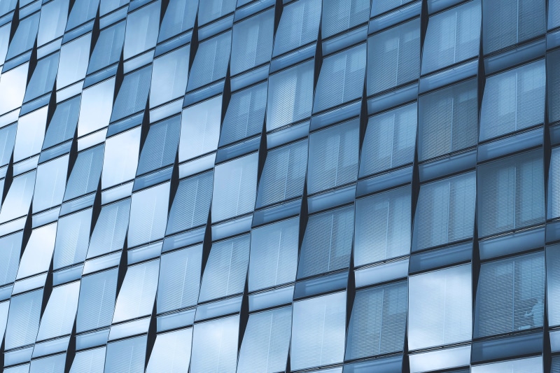 glass - Material, urban Scene, modern, 2K, steel, repetition, clean, low angle view, pattern, city, reflection, outdoors, shape, no People, office Building