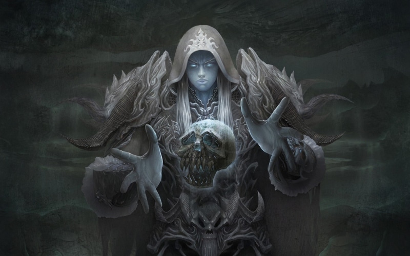 art, 1080P, fantasy, Skulls, women, x, artwork, hd, world, abstract, games, video, draenei, armor, warcraft