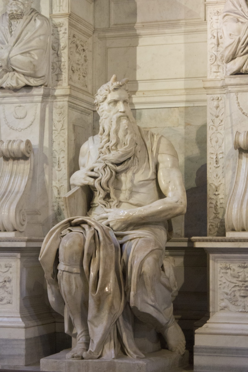 travel, tourism, officer, male likeness, moses, roma, art and craft, carving - craft product, the past, human representation, human, craft, white marble