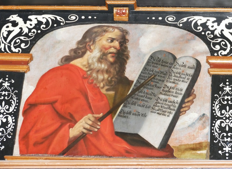 architecture, human representation, bible, arts And Entertainment, adult, text, moses, Historically, indoors, spirituality, one man only, beard, representation