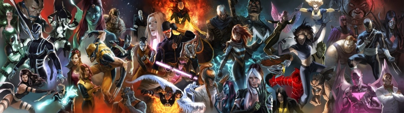 4K, Marvel Comics, Wolverine, Rogue (X-men), comics, Charles Xavier, Gambit, Storm (character), X-Men, Cyclops, Mutant, dual monitors, Rogue, multiple